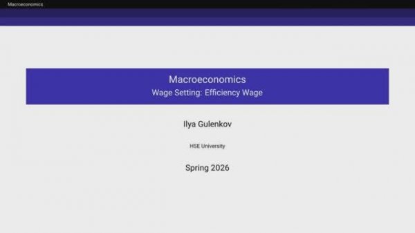 2.3. Wage Setting: Efficiency Wage