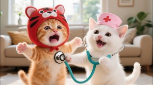 Не паникуйте! Позвольте мне послушать Вас с помощью моего стетоскопа! Забавное осеннее приключение Т