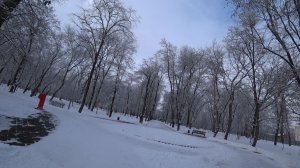 Нальчикский парк "Атажукинский сад" в феврале