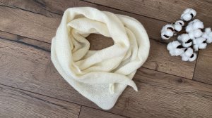 Платок спицами (косынка, бактус). Подробная инструкция