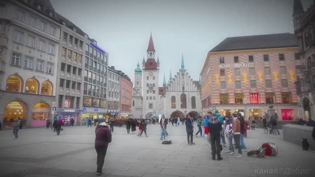 МЮНХЕН 🇩🇪 Это лучшая пешая экскурсия по городу в формате 4K в Германии смотреть онлайн
