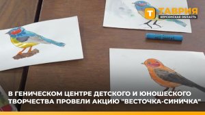 В Геническом центре детского и юношеского творчества провели акцию "Весточка-синичка"