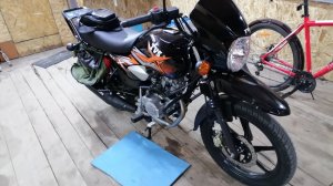 Передняя часть мотоцикла TVS 150 HLX: рулевая колонка, перья, колесо. Знакомство и обслуживание