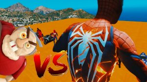 Экстремальный паркур СУПЕРГЕРОЕВ на Мотоцикле в ГТА 5