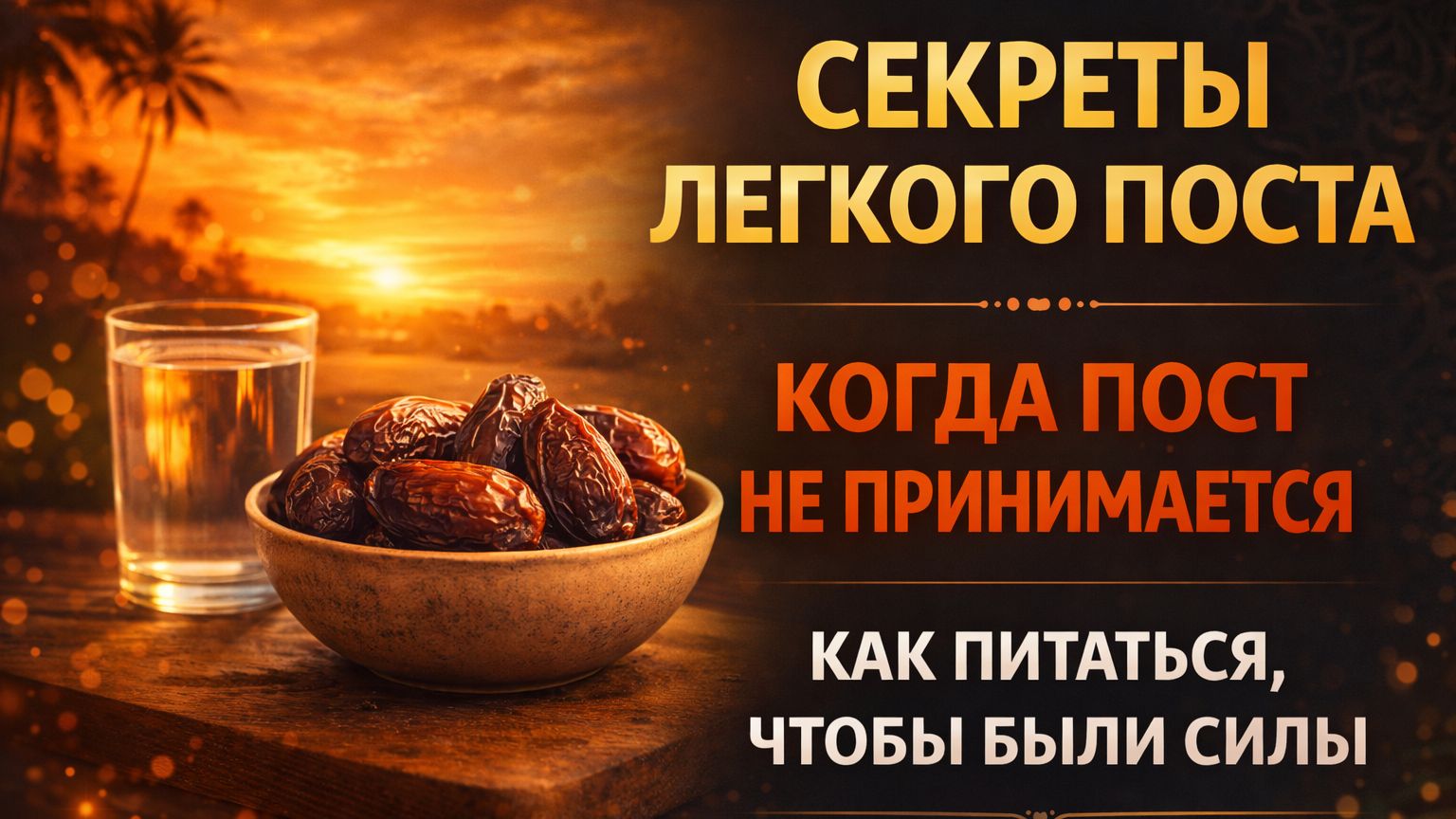 Всё о посте в Рамадан. Главные хадисы в одном видео Всё о посте в Рамадан. Главные хадисы в одном видео