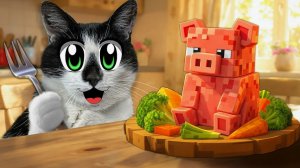 Открыли МАЙНКРАФТ РЕСТОРАН у Себя ДОМА! Пробуем ЕДУ из ИГРЫ