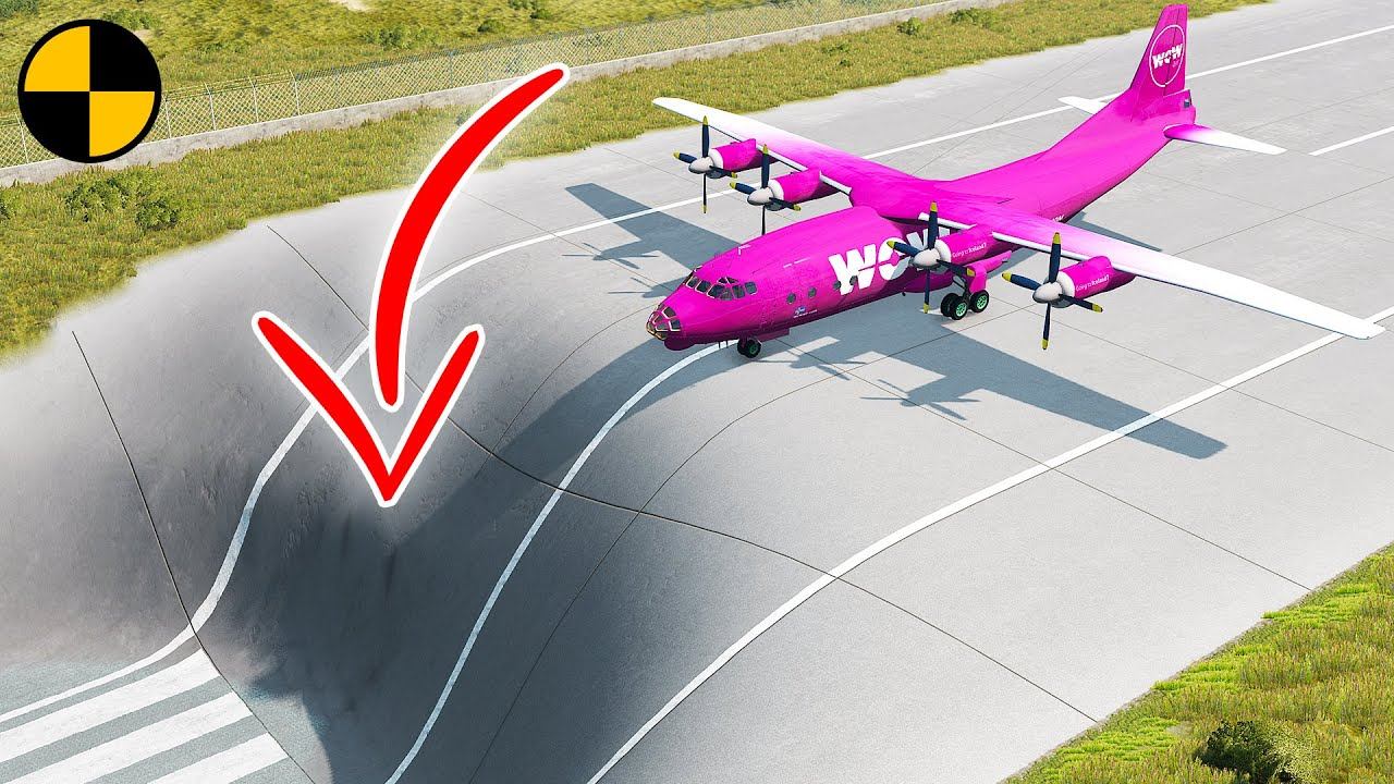 Planes vs Giant Pit BeamNG.Drive смотреть онлайн