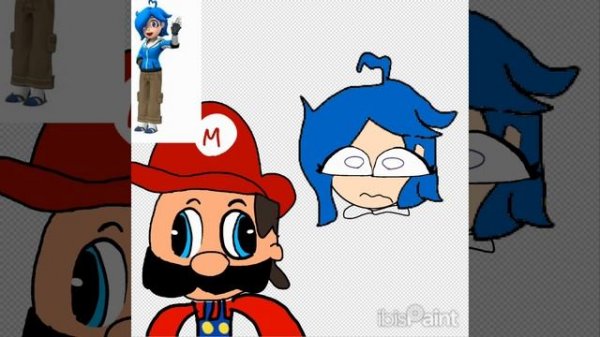 рисуем Тари и Марио из SMG4
