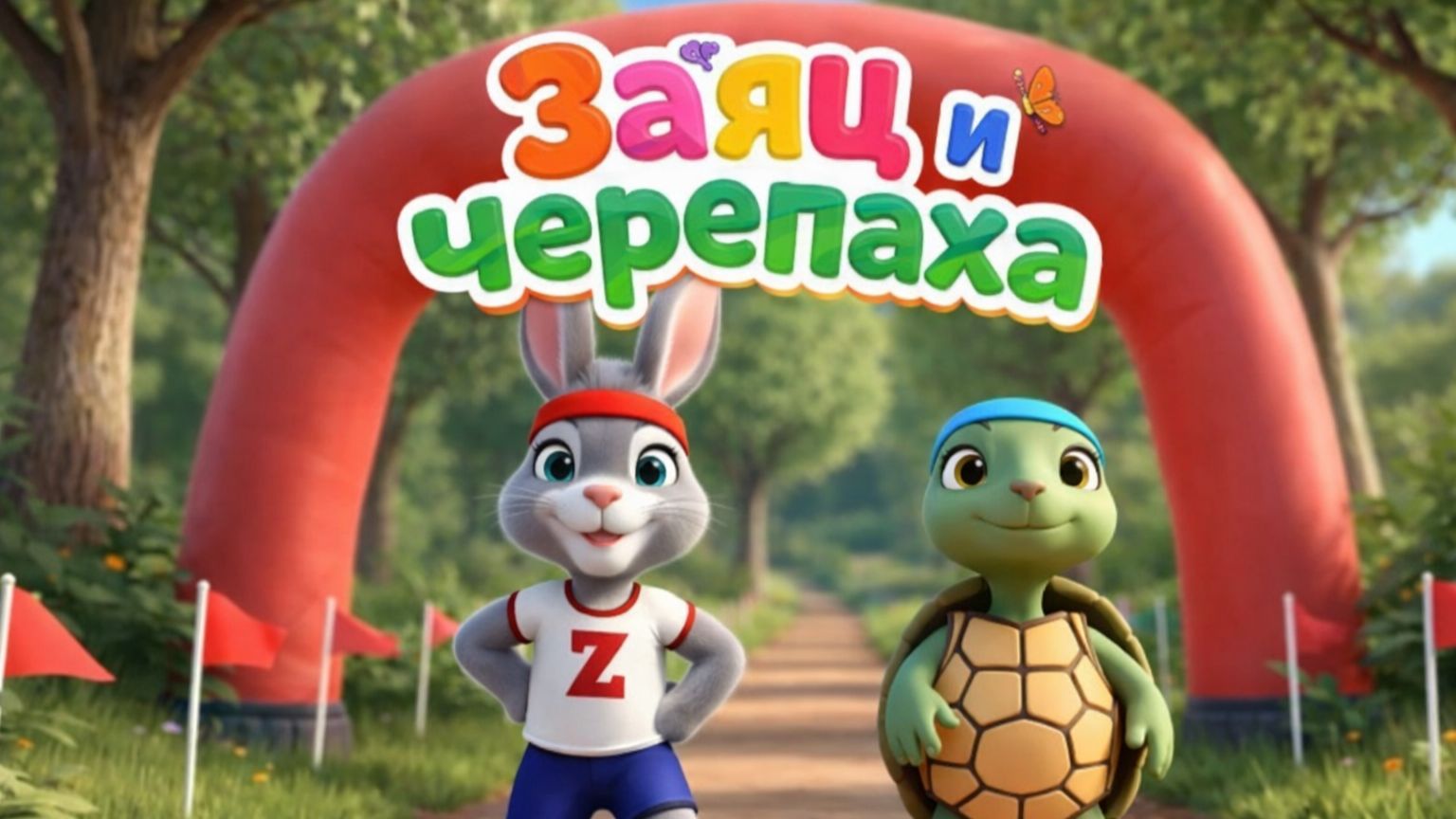 Заяц и черепаха. Русская народная сказка. Мультик 🎈 смотреть онлайн
