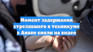 Момент задержания стрелявшего в техникуме в Анапе сняли на видео