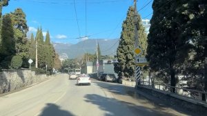 Ялта. По улицам Кирова, Московская. На парковку. 28.01.2026. Крым. Crimea. Yalta.