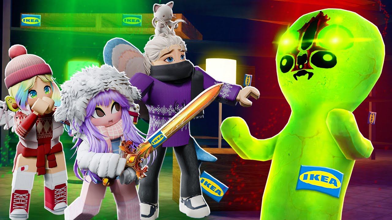 СКОЛЬКО МЫ ПРОДЕРЖИМСЯ В НОЧНОЙ ИКЕЕ? Roblox 24 Hours Overnight смотреть онлайн