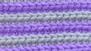 Двухцветный узор крючком - Вязание крючком смотреть онлайн