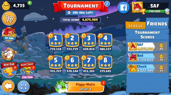 Angry Birds Friends. Турнир (11.02.2026). Все уровни 3 звезды. Прохождение от SAFa.