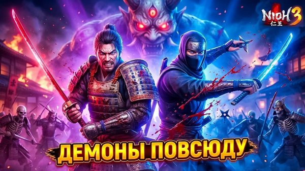 ⚔️ Ниндзя! Самурай! И Огромные Демоны на каждом шагу!  Nioh 3 #3