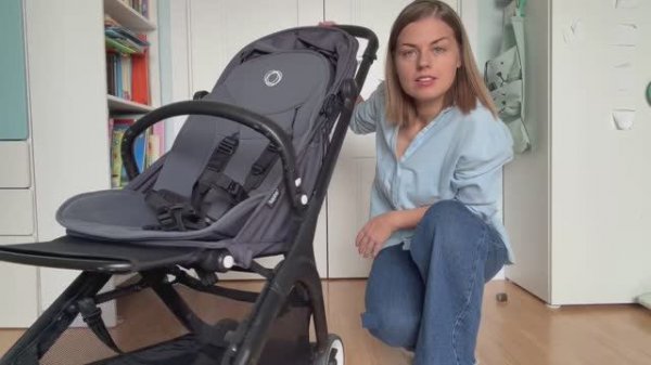 Как снять текстиль для стирки с коляски Bugaboo butterfly.