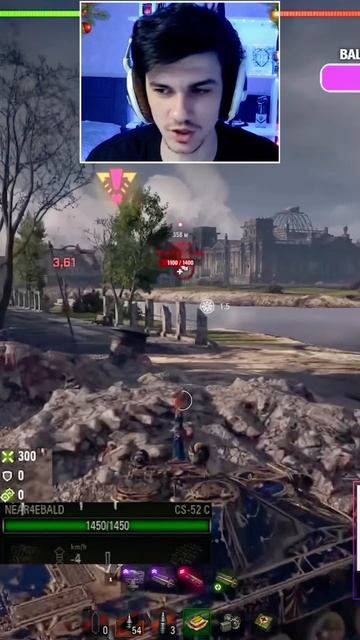 УСКОРЕННАЯ ПЕРЕЗАРЯДКА В ТУРБО-РЕЖИМЕ CS-52 C #shorts #c1ymba #клумба #wot #миртанков