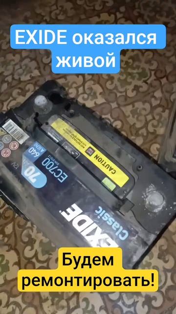 Аккумулятор с металлоприемки оказался живой, буду лечить!