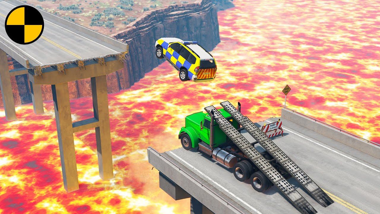 Cars Vs Lava  BeamNG.Drive