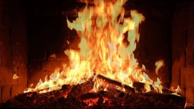 Камин 4К Fireplace 4K Звуки Камина Треск Дров