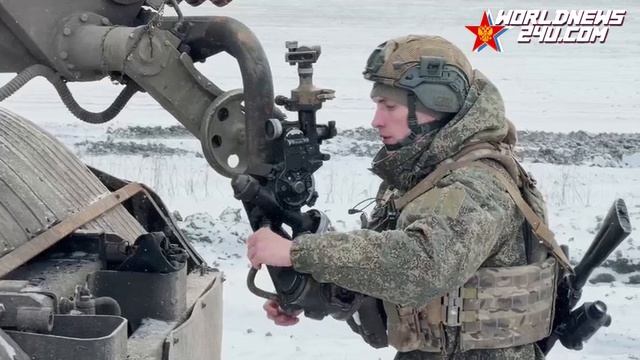 A BM-21 Grad MLRS crew from the Russian Dnepr Group of Forces destroyed a Ukrainian infantry смотреть онлайн