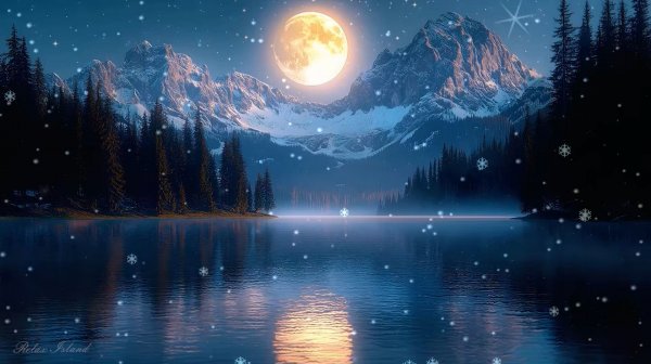 ❄️ КРАСИВАЯ УСПОКАИВАЮЩАЯ МУЗЫКА ДЛЯ СНА 🎵 РАССЛАБЛЯЮЩАЯ МУЗЫКА ДЛЯ ДУШИ У ПОДНОЖИЯ ГОР НА ОЗЕРЕ