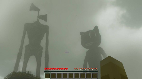 Хоррор-выживание в Minecraft с Cartoon Cat и Siren Head