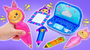 Бумажные сквиши своими руками ✏️ Блокнот Лабубу и ручка Capy