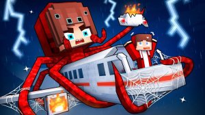 Девушка-ПАУК СТАЛА ПРИЧИНОЙ АВИАКАТАСТРОФЫ Джей ДЖЕЙ?! - Анимация для Майнкрафта