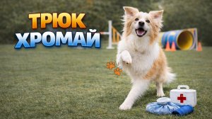 ТРЮК ХРОМАЙ, учим команду хромай с собакой