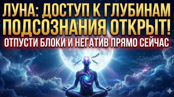 СЕГОДНЯ ЛУНА ОТКРІЛА ДОСТУП К ПОДСОЗНАНИЮ. НЕ ПРОПУСТИТЕ.