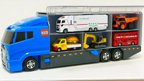 Я открываю мини-автомобиль Tomica из автомобиля Hatara и отправляю его в конвой ☆ Я открываю мини-ав смотреть онлайн