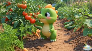 Веселый Огород - Динозаврик Тоша - Песенки мультики для малышей