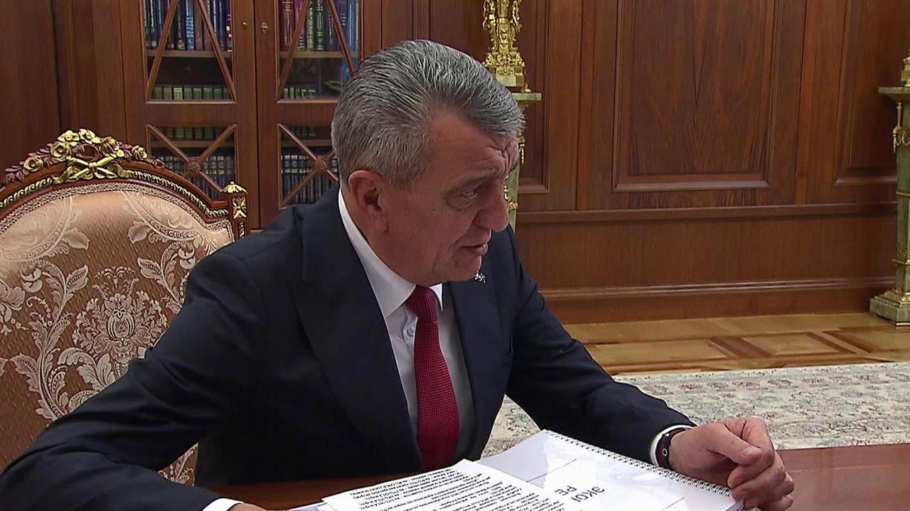 Развитие Республики Северной Осетии - Алания Владимир Путин обсудил с Сергеем Меняйло. смотреть онлайн