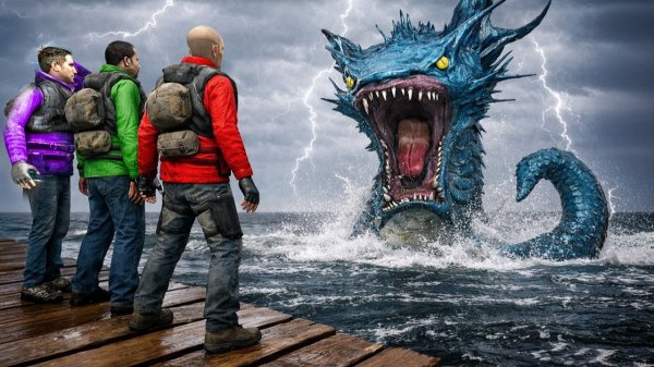 МОРСКОЙ ЗМЕЙ! МЫ ЗАПЛЫЛИ СЛИШКОМ ДАЛЕКО В ОКЕАН В Garry`s Mod