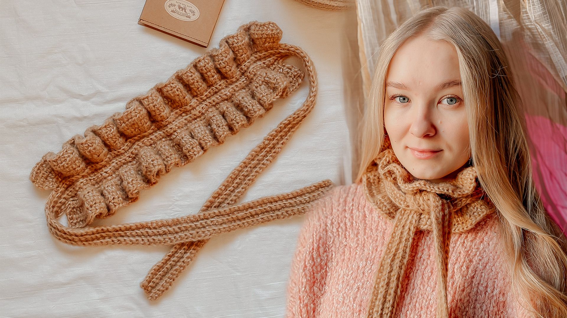 Шарф с рюшами крючком | Мастер-класс для начинающих смотреть онлайн