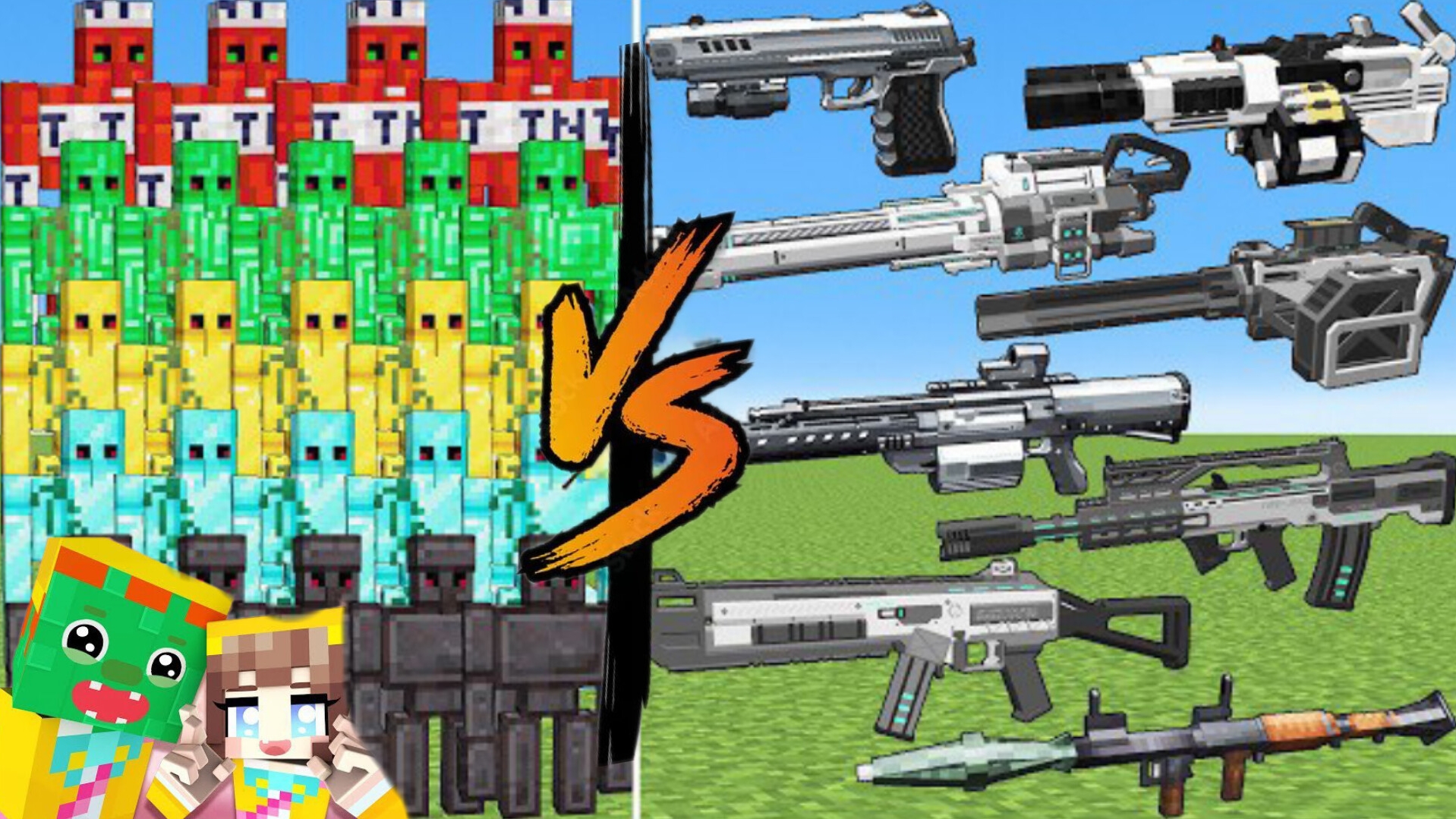 ОГРОМНАЯ АРМИЯ ГОЛЕМОВ ПРОТИВ СОВРЕМЕННОГО ОРУЖИЯ В МАЙНКРАФТЕ смотреть онлайн