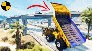 Trucks vs Bridge - BeamNG Drive