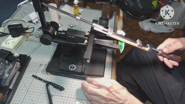 Заточка склодничка BARK с М390 на клинке. смотреть онлайн