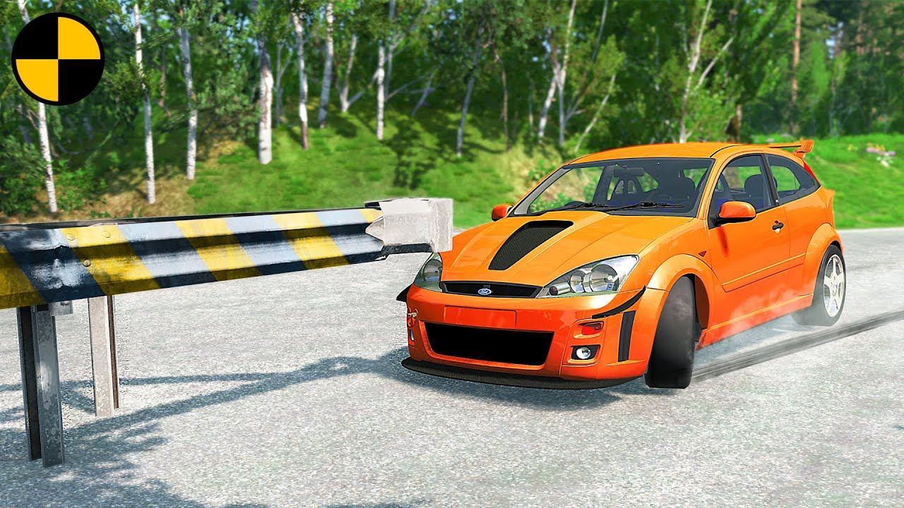 Cars Vs Guardrail – BeamNG.drive