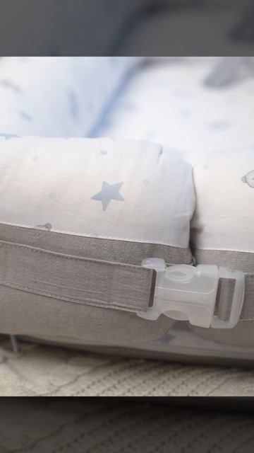 Бортик Perina Кокон-гнездышко Soft Cotton серый смотреть онлайн