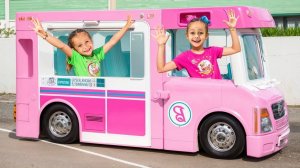 Майя и Мия готовят вкусное мороженое — приключения на минивэне!