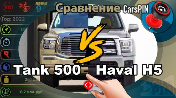 Сравнение автомобилей: 2022 Tank 500 VS 2023 Haval H5