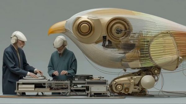 AI Robot DJs | Futuristic Midjourney Animation-(1072p24)