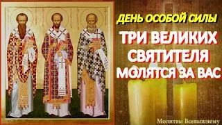 Сегодня три великих Святителя молятся за вас. Просите о любой помощи. У молитвы особая сила