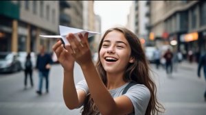 Бумажный самолётик. Авторская песня.