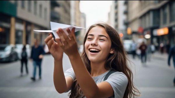 Бумажный самолётик. Авторская песня.