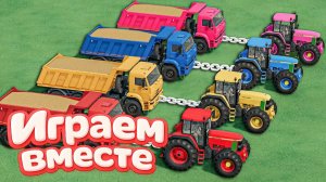 МУЛЬТИКИ ПРО РАЗНОЦВЕТНЫЕ МАШИНКИ И ТРАКТОРЫ ДЛЯ ДЕТЕЙ 🚜 ГОНКИ ТРАКТОРОВ ДЛЯ ДЕТЕЙ №22 🚜