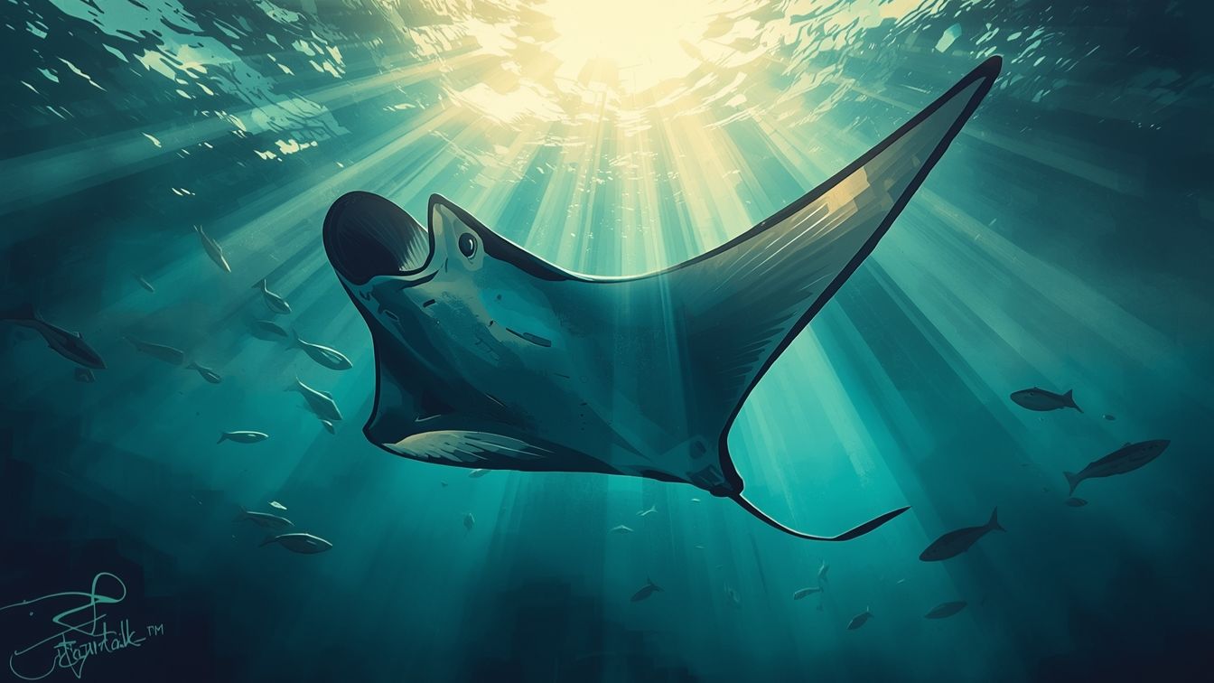 Зачем скатам нужны крылья: Удивительная эволюция подводных полетов! смотреть онлайн