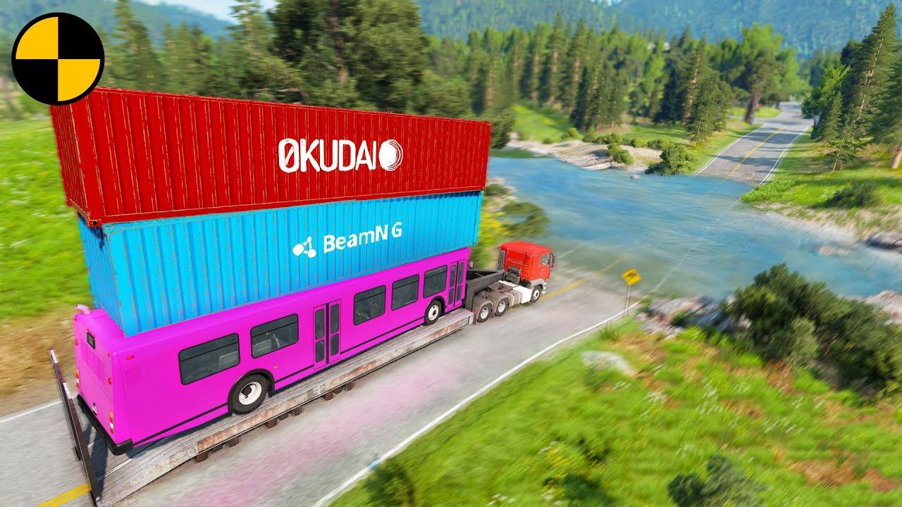 Cars Vs Deep Water - BeamNG Drive